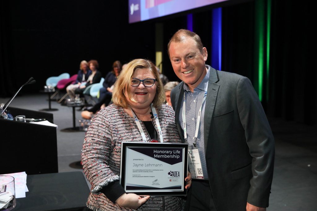 L-R: Jayne Lehman, ADEA Honorary Life Membership; Brett Fenton, ADEA President